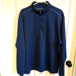 Pebble Beach pullover 1/4 zip mock neck Blue Size XL